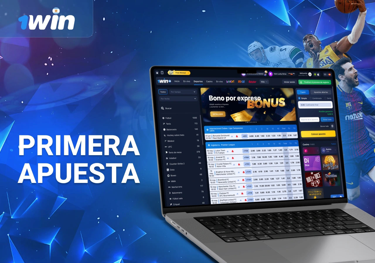 Hacer la primera apuesta en un acontecimiento deportivo