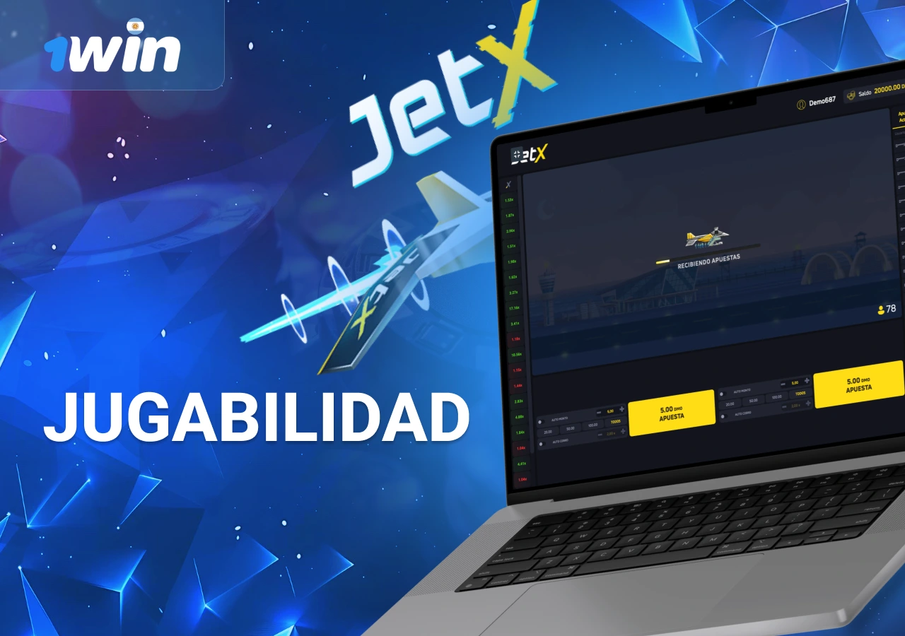 El juego JetX en la plataforma de la casa de apuestas 1Win