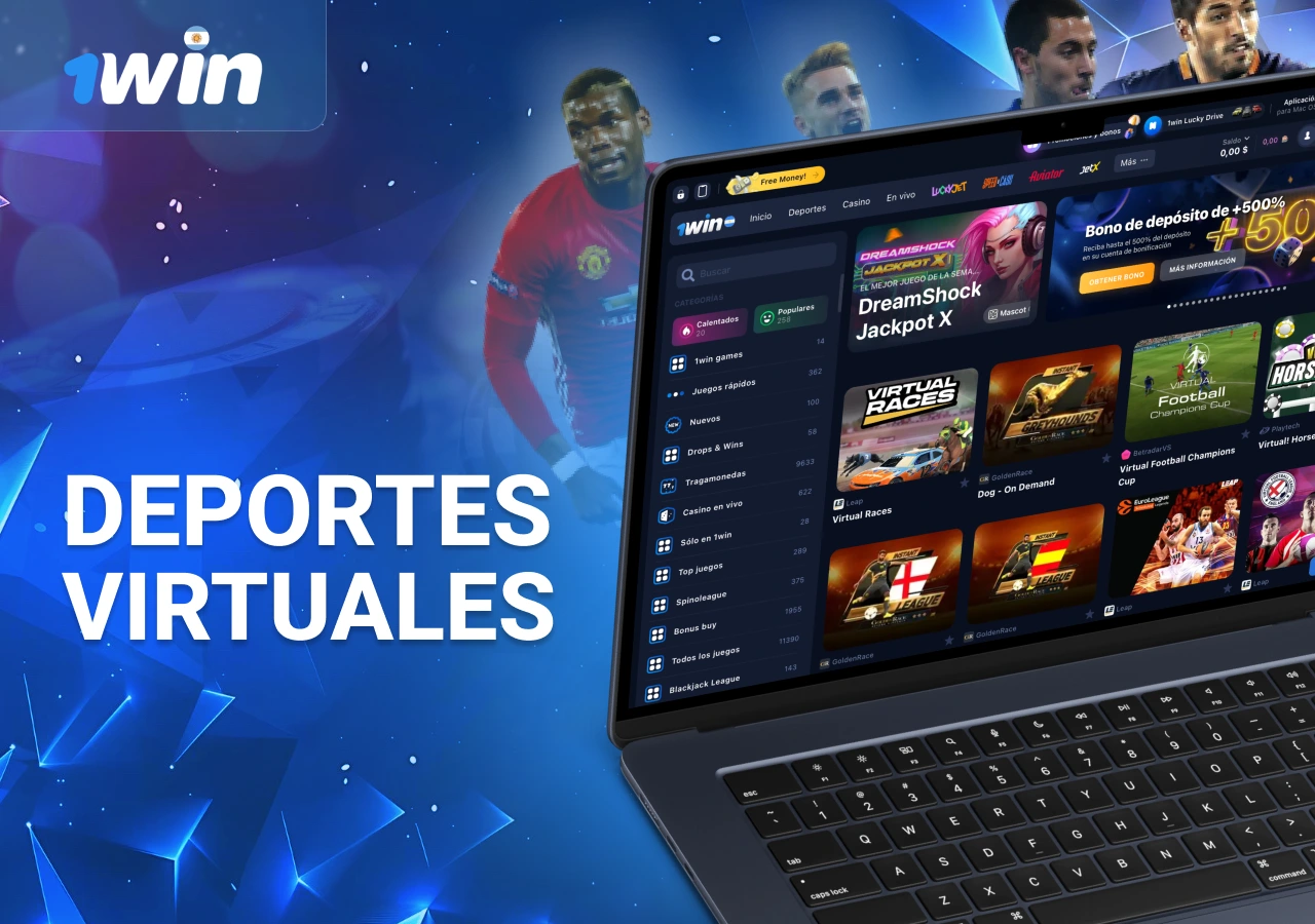 Juegos en la sección de deportes virtuales de la plataforma de la empresa de apuestas