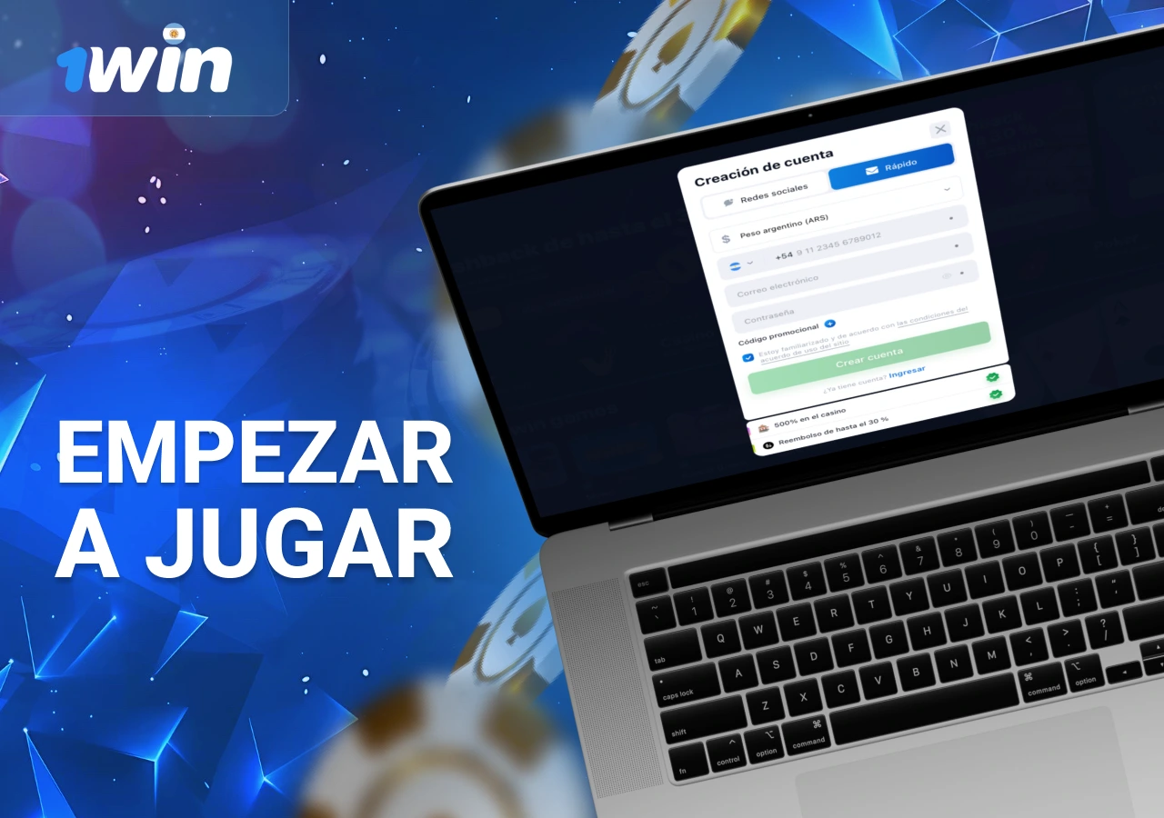 Iniciar una partida en la plataforma de una casa de apuestas de casino