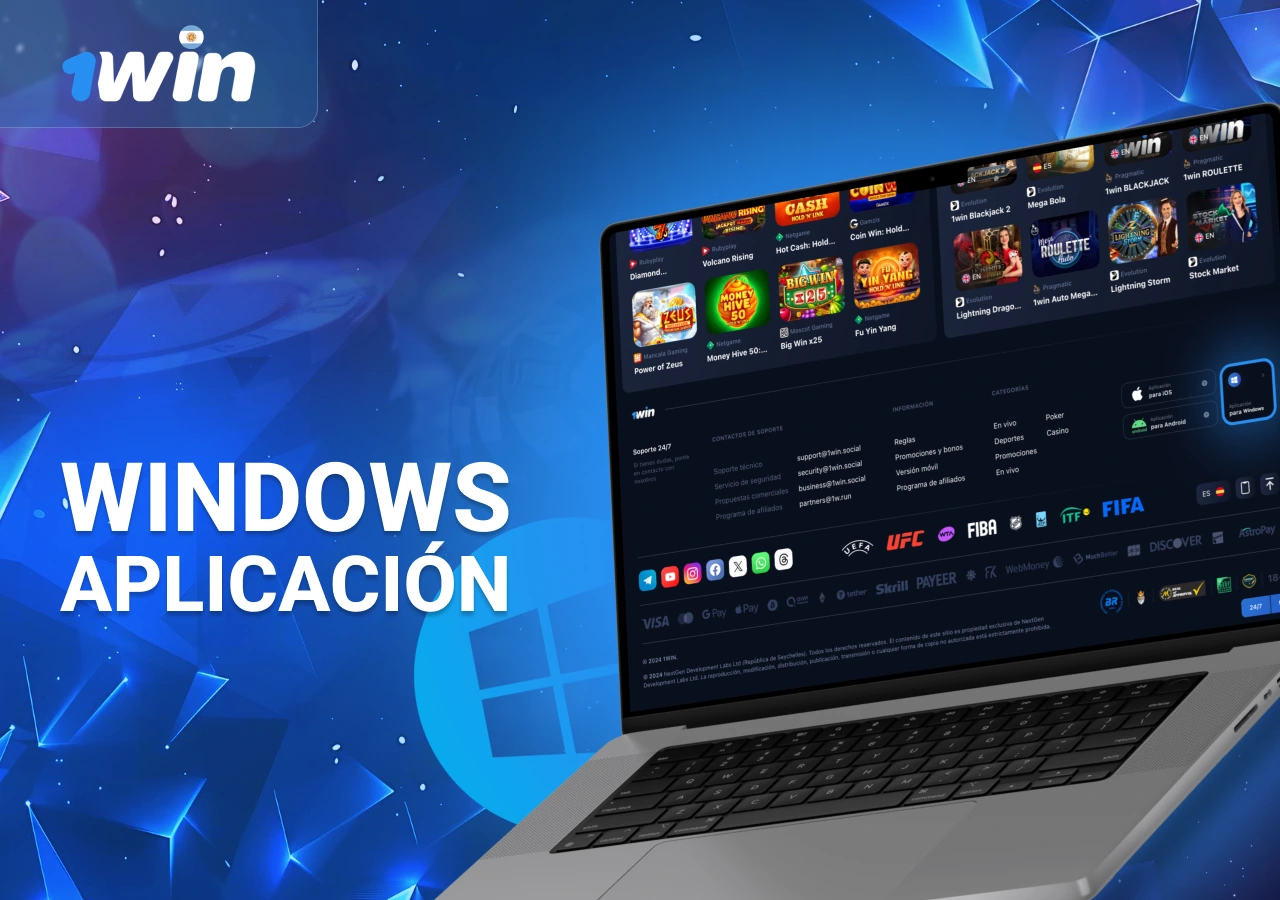 Aplicación de apuestas de casino en línea en el sistema operativo Windows